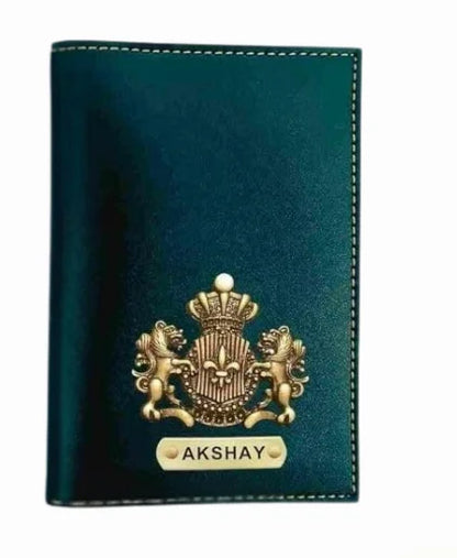 Personalized Name & Charm Leather Passport Cover Holder for Men & Women