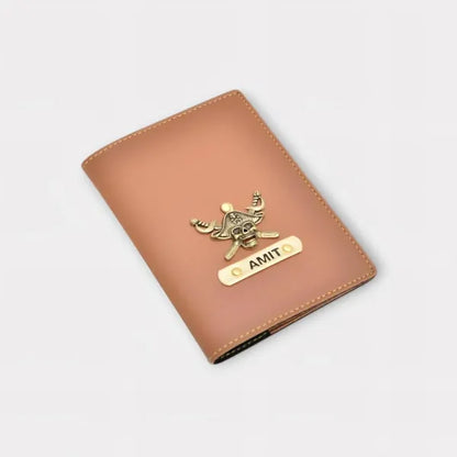 Personalized Name & Charm Leather Passport Cover Holder for Men & Women